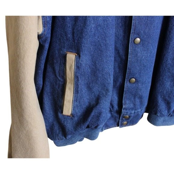Three Rivers Authentic Denim Jacket 2XL Lost In The 50s Logo Made in USA Vintage - Picture 6 of 10